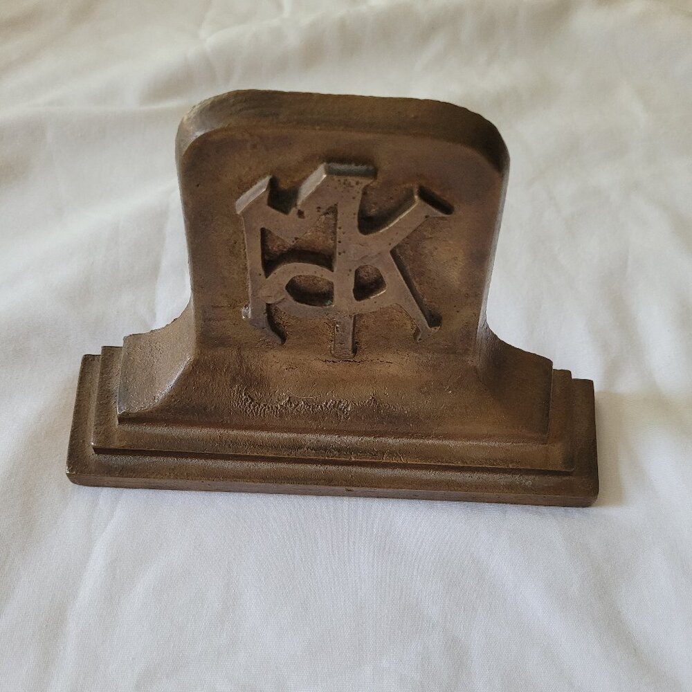 Vintage UVA McKim Hall Brass/Bronze Bookend